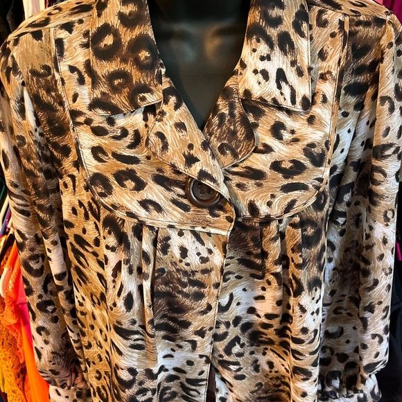 SERE NADE New York animal print blouse Size M - Picture 1 of 3